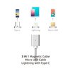 Gcig Xtrempro 11171 3 In 1 Magnetic Cable, Micro Usb Cable Lightning w/ 11171